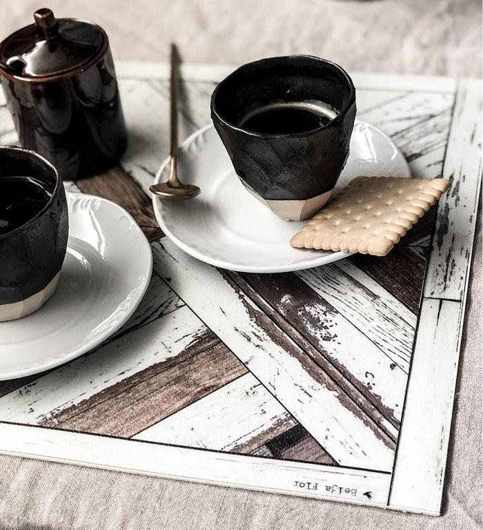 beija Wood Art Vinyl Table Placemat