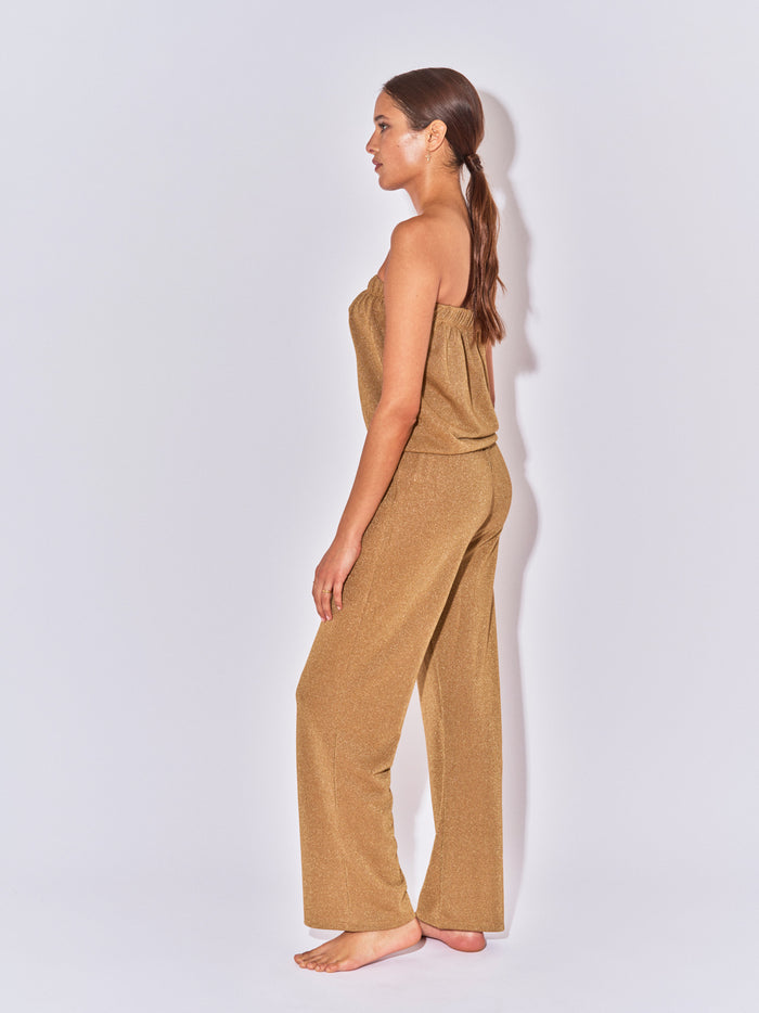 Beliza COMBI PANTALON BUSTIER LUREX DORE