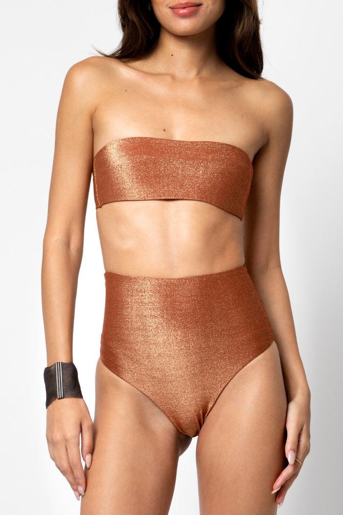 beliza CULOTTE TAILLE HAUTE JUNIA LUREX SIENNA