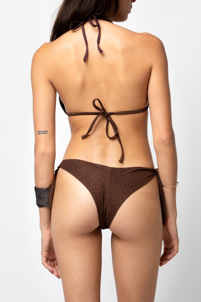 Beliza CULOTTE TANGA CALVI LUREX BROWN