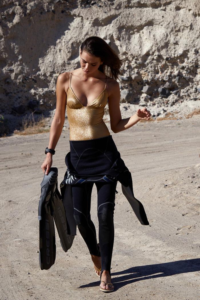 beliza MAILLOT DE BAIN UNE PIECE TIANA DORE LUREX