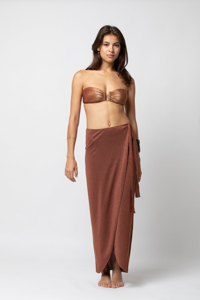Beliza PAREO LONG LUREX SIENNE