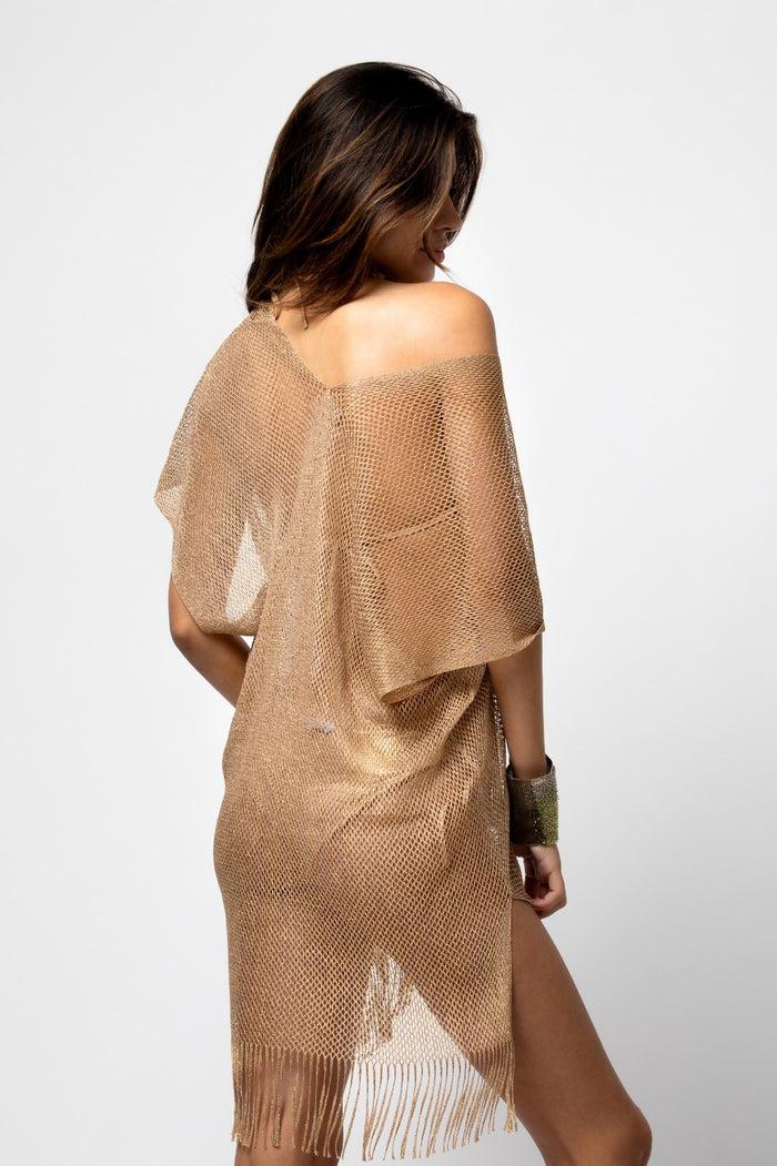 Beliza PONCHO COURT LUREX SIENNE