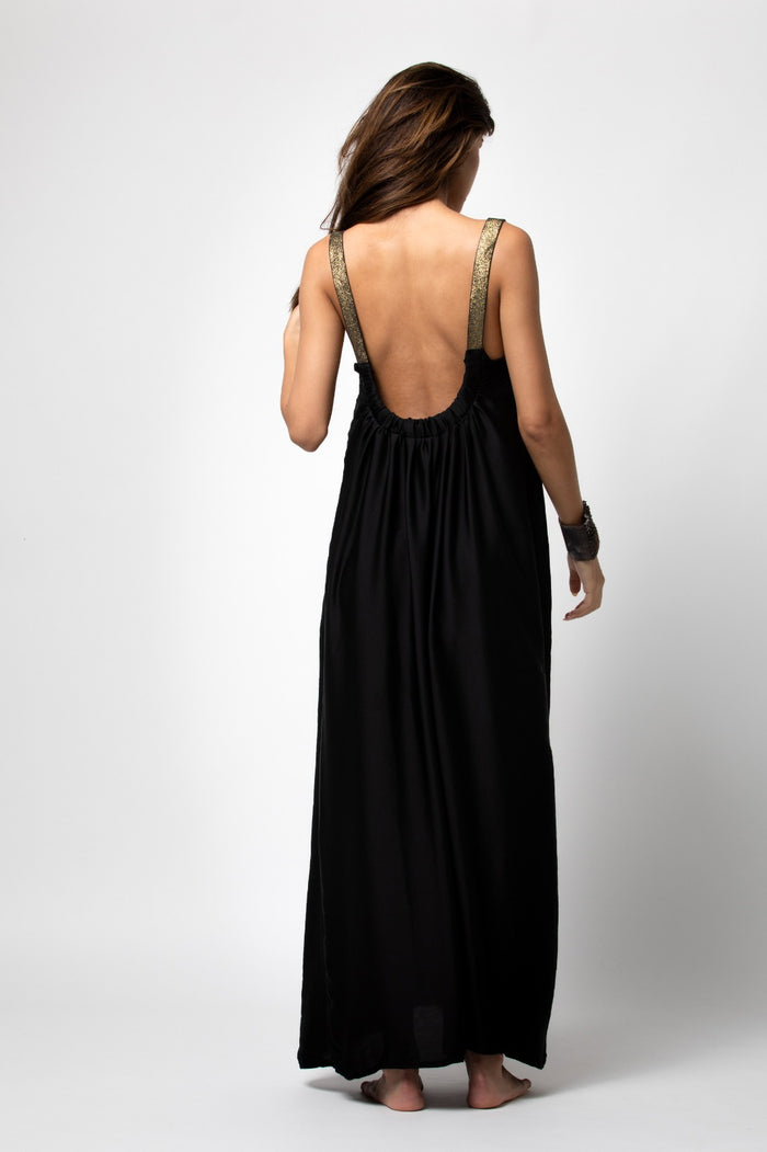Beliza ROBE LONGUE DOS NU ALIA BLACK