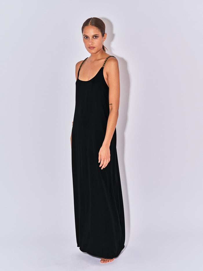 Beliza ROBE LONGUE DOS NU ALIA NOIR