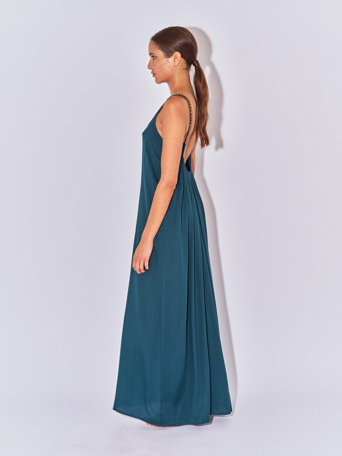 Beliza ROBE LONGUE DOS NU ALIA PETROL