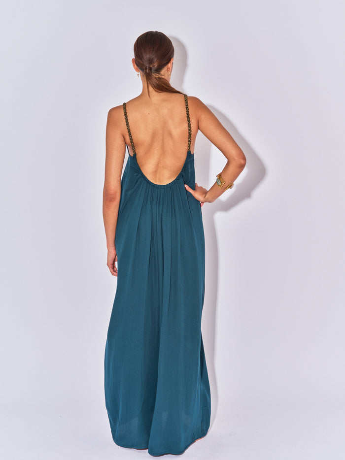 beliza ROBE LONGUE DOS NU ALIA PETROL