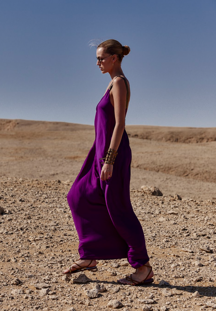 Beliza ROBE LONGUE DOS NU ALIA PURPLE