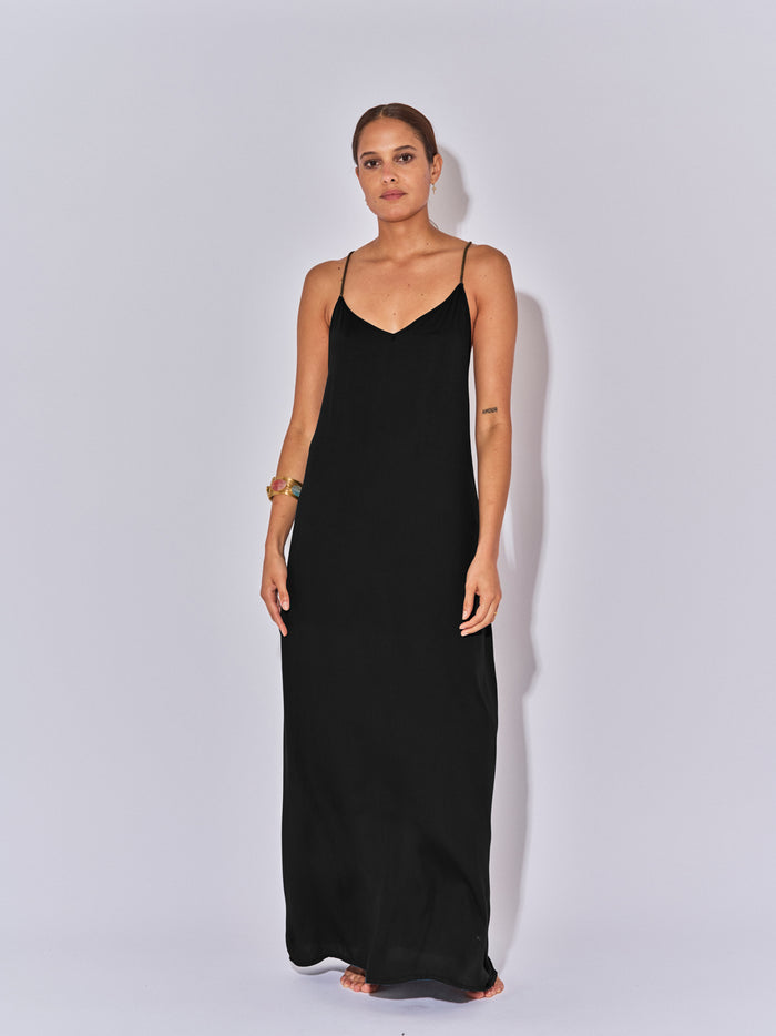Beliza ROBE LONGUE DOS NU DINA NOIRE