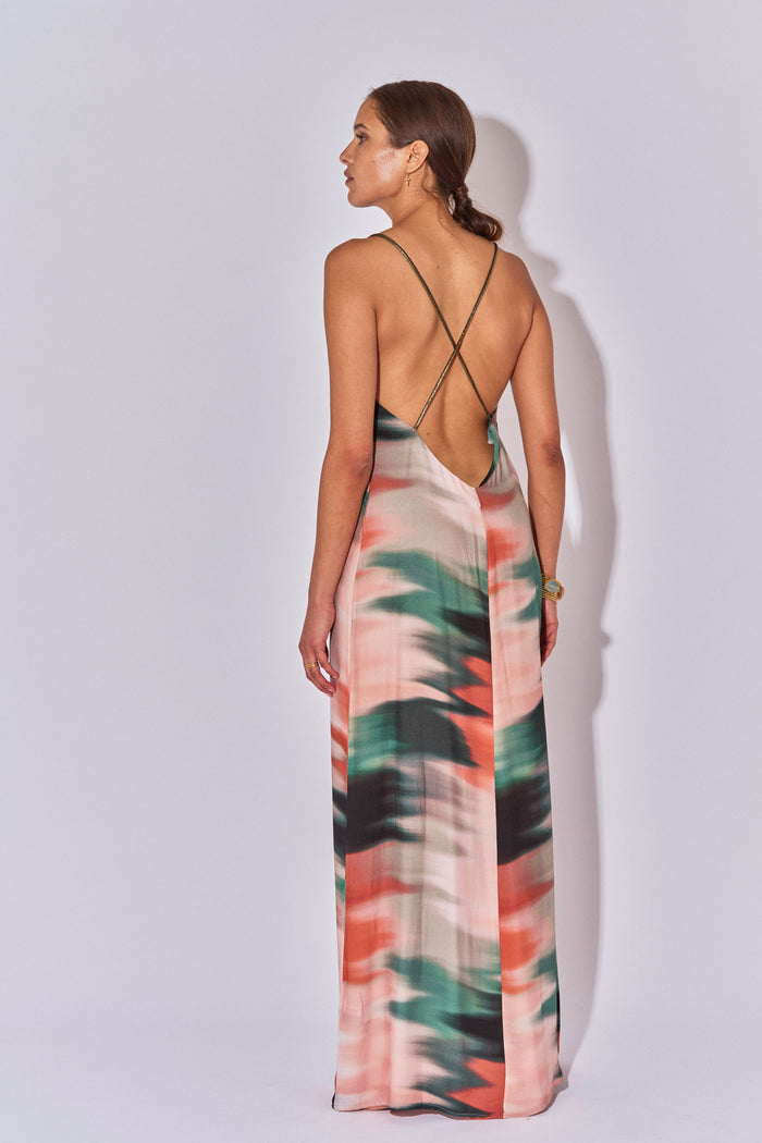 Beliza ROBE LONGUE DOS NU DINA TIE AND DIE