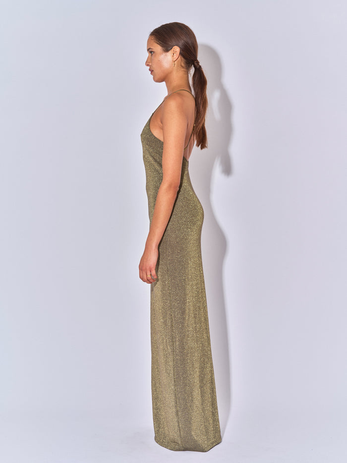 Beliza ROBE LONGUE DOS NU KALI LUREX MINERAL