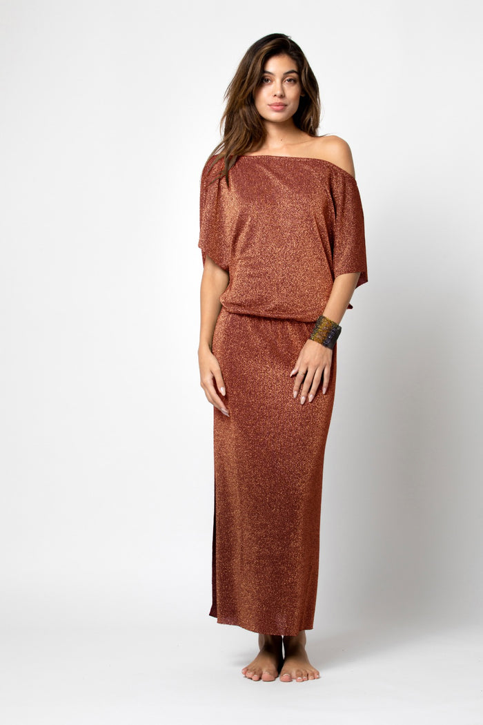 Beliza ROBE LONGUE JULIA LUREX SIENNE