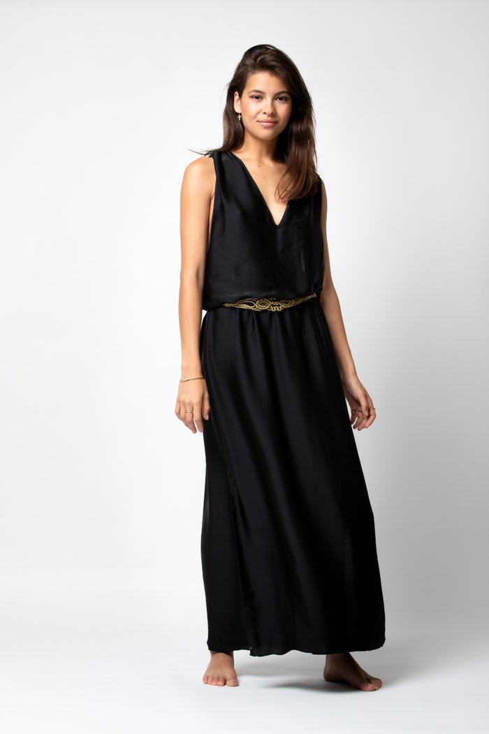 beliza ROBE LONGUE TALI NOIR