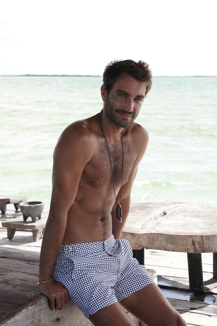 beliza SHORT BOUCLE JOHN NAVY PEAS