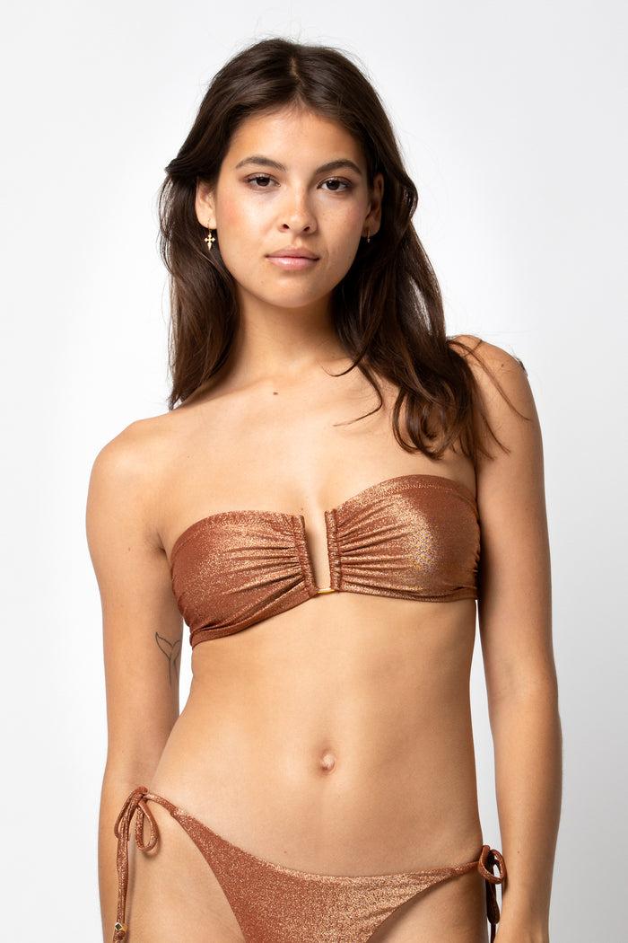 beliza TOP BANDEAU ARMATURES NINA LUREX SIENNA