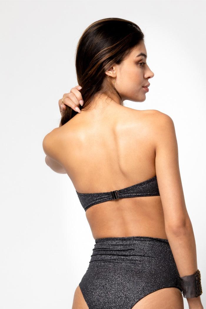 Beliza TOP BANDEAU JUNIA NOIR GLIT