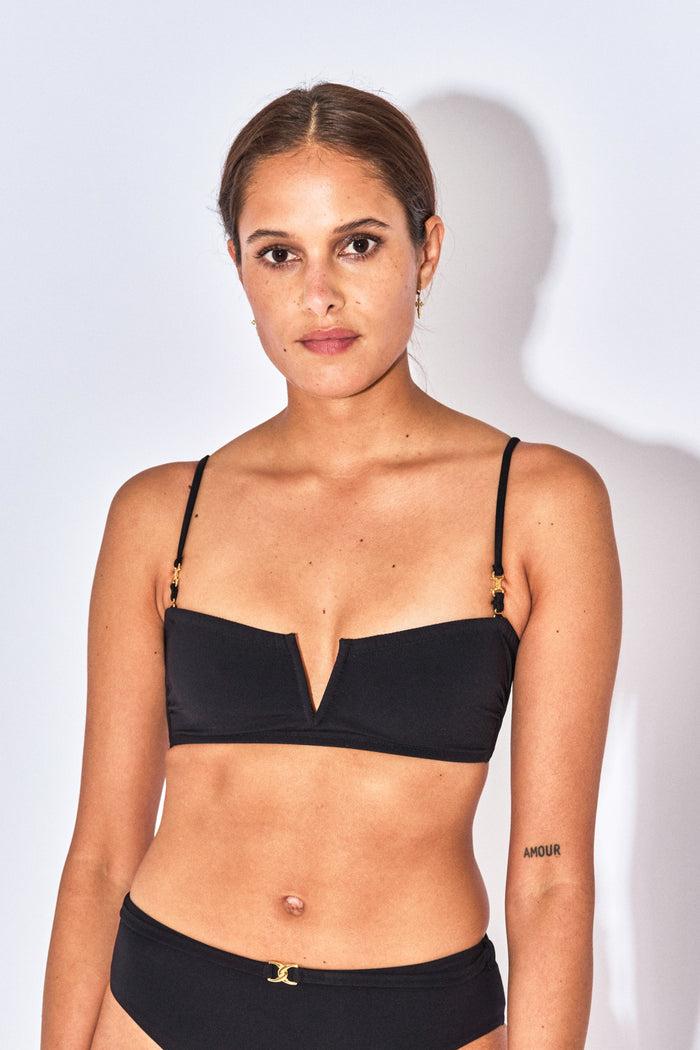 beliza TOP BANDEAU PAOLA BIJOU NOIR