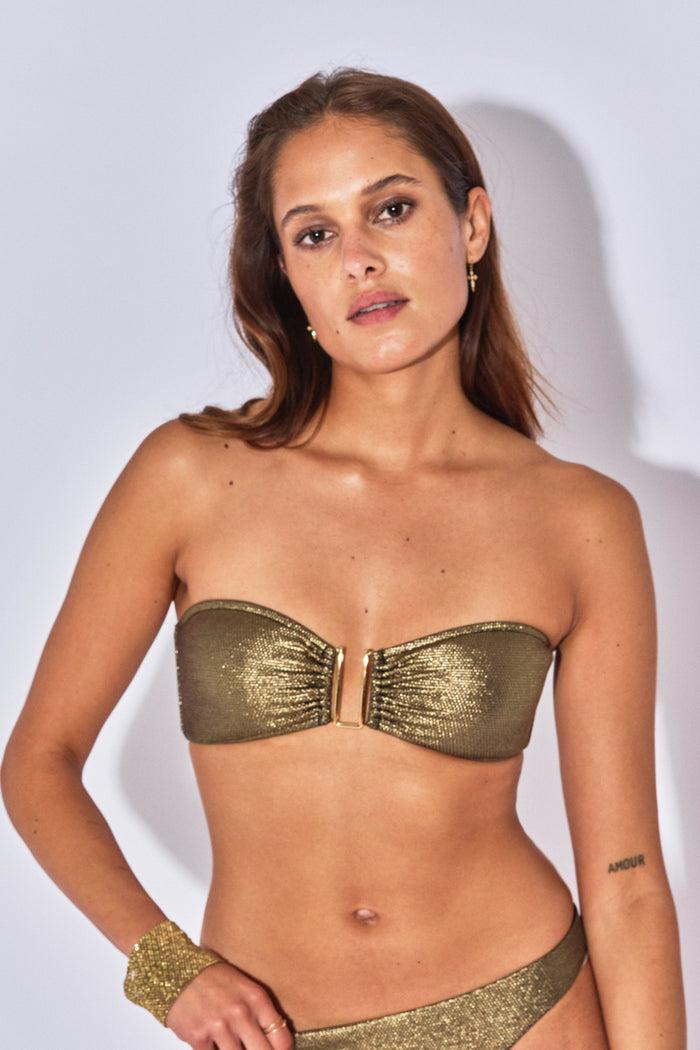 beliza TOP BANDEAU ROMY IGUANE GOLD