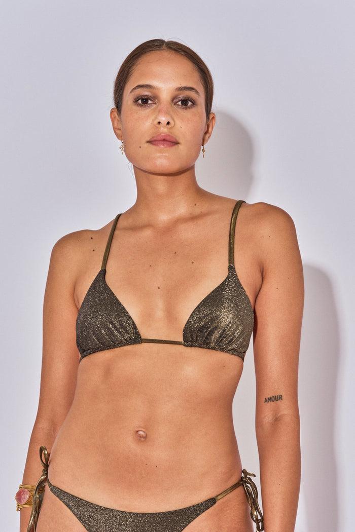 beliza TOP TRIANGLE NIKI LUREX NOIR