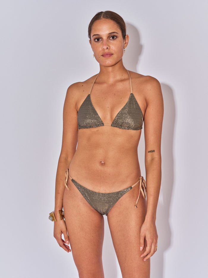 beliza TOP TRIANGLE REVERSIBLE KATE LUREX MINERAL