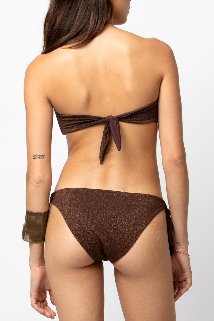 Beliza CULOTTE A NOUER REVERSIBLE JULIE LUREX BROWN