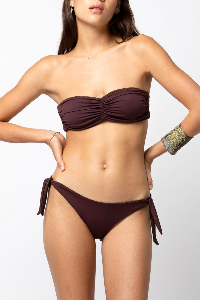 Beliza CULOTTE A NOUER REVERSIBLE JULIE LUREX BROWN
