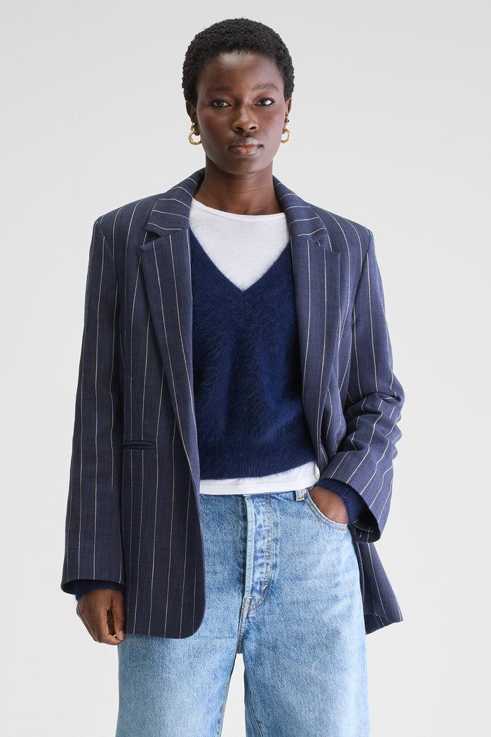 Bellerose Blazer Rayé Décontracté Pour Femmes