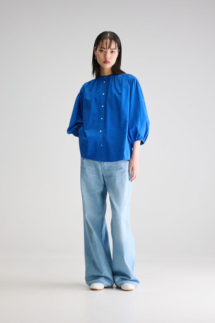 Bellerose Blouse à Boutons Bleue Pour Femmes