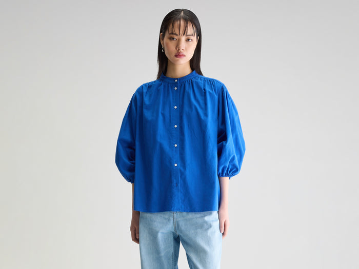 Bellerose Blouse à Boutons Bleue Pour Femmes