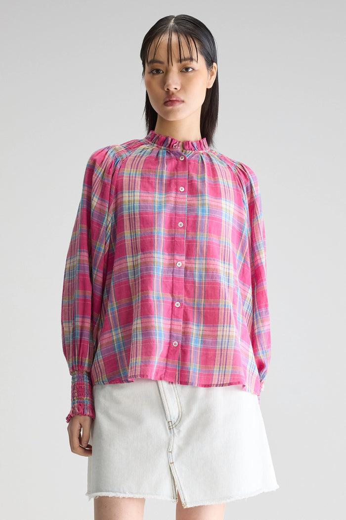 Bellerose Blouse à Carreaux Rose Pour Femmes