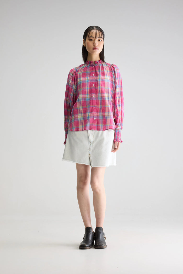 Bellerose Blouse à Carreaux Rose Pour Femmes