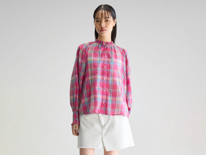 Bellerose Blouse à carreaux rose pour femmes