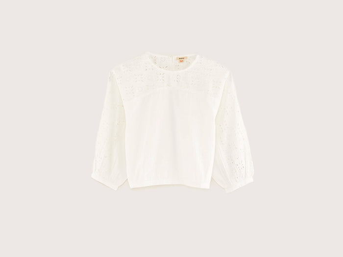 Bellerose Blouse blanche à 3/4 manches pour filles
