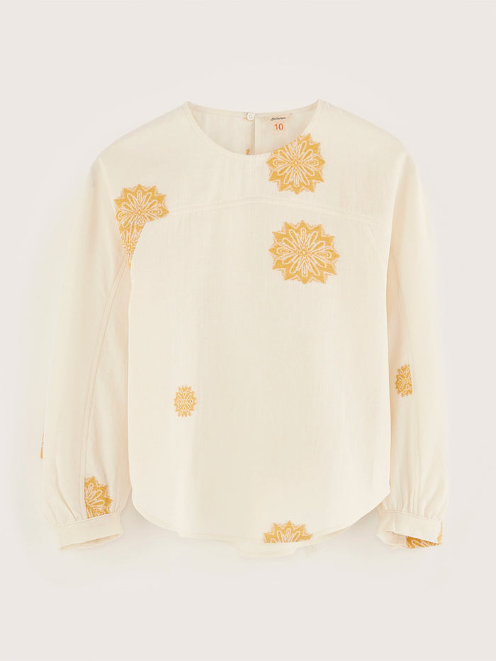Bellerose Blouse Blanche Coupe Slim Pour Filles