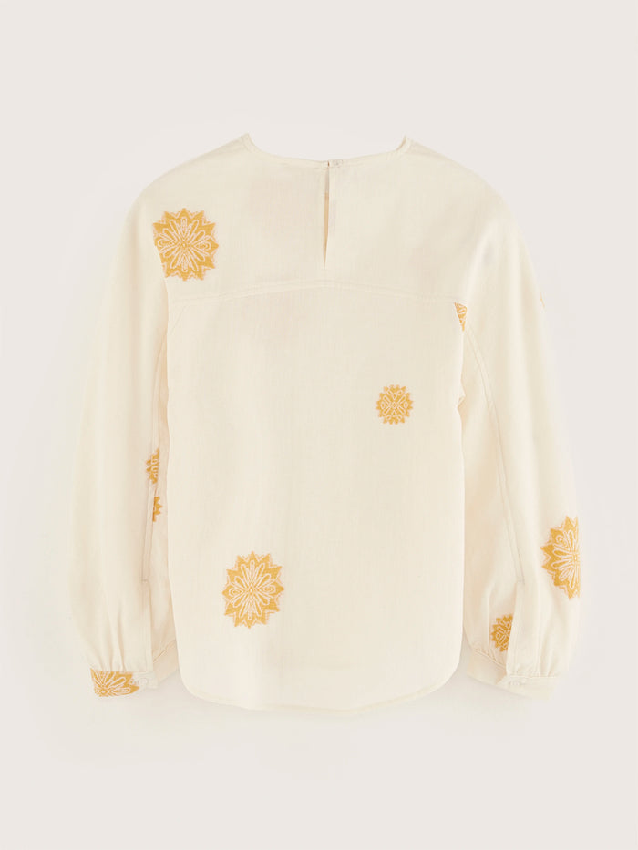 Bellerose Blouse Blanche Coupe Slim Pour Filles