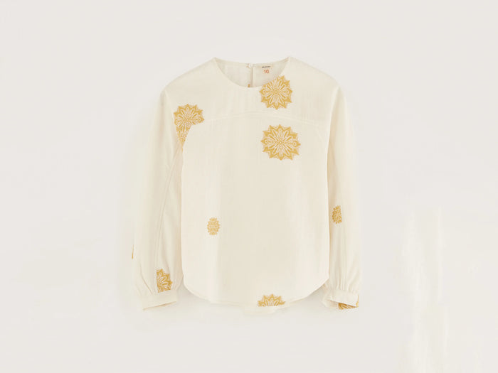 Bellerose Blouse Blanche Coupe Slim Pour Filles