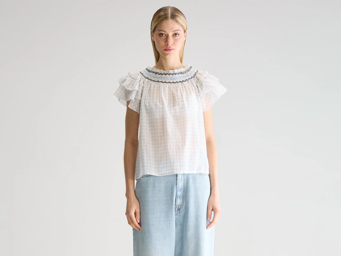 Bellerose Blouse Légère À Carreaux Pour Femmes