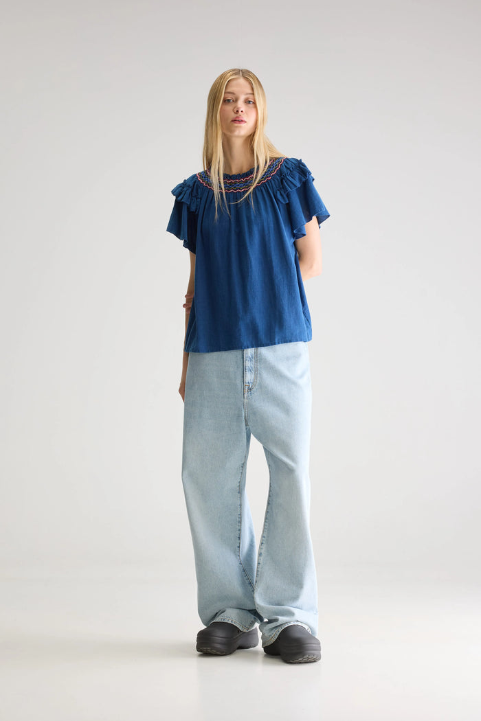 Bellerose Blouse Légère Bleu Marine Pour Femmes