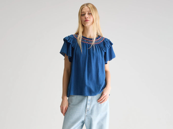 Bellerose Blouse Légère Bleu Marine Pour Femmes