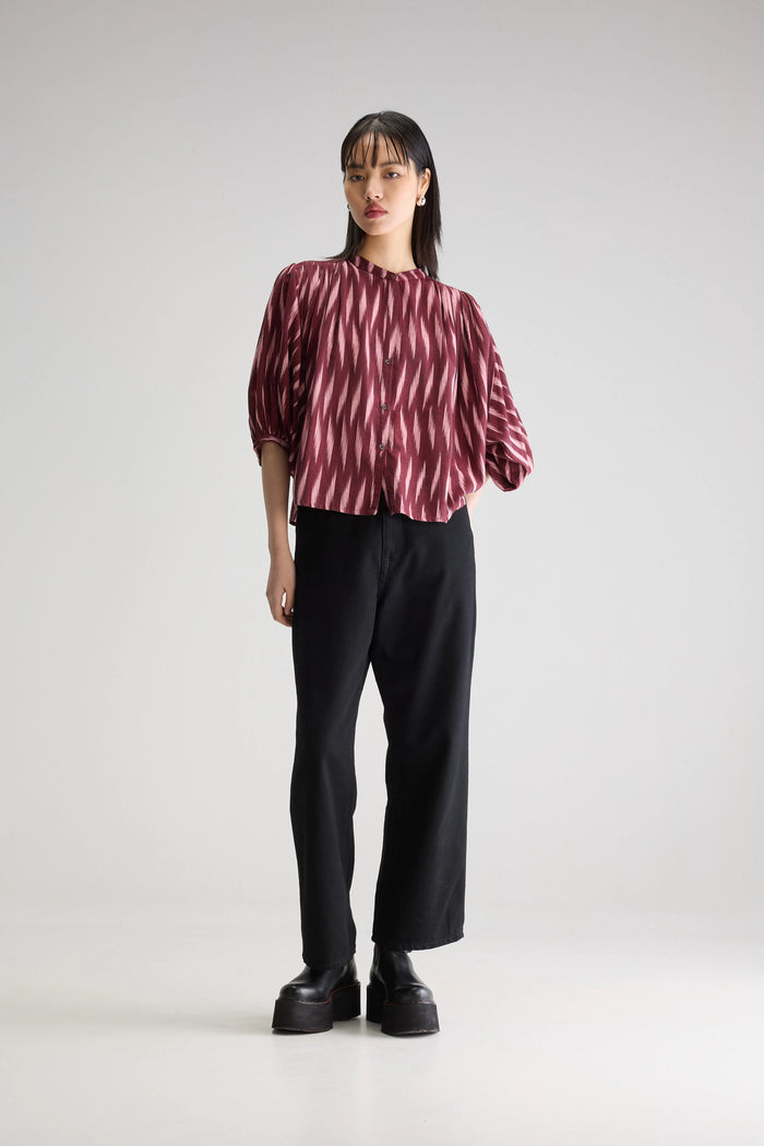 Bellerose Blouse Oversize Bordeaux Pour Femmes