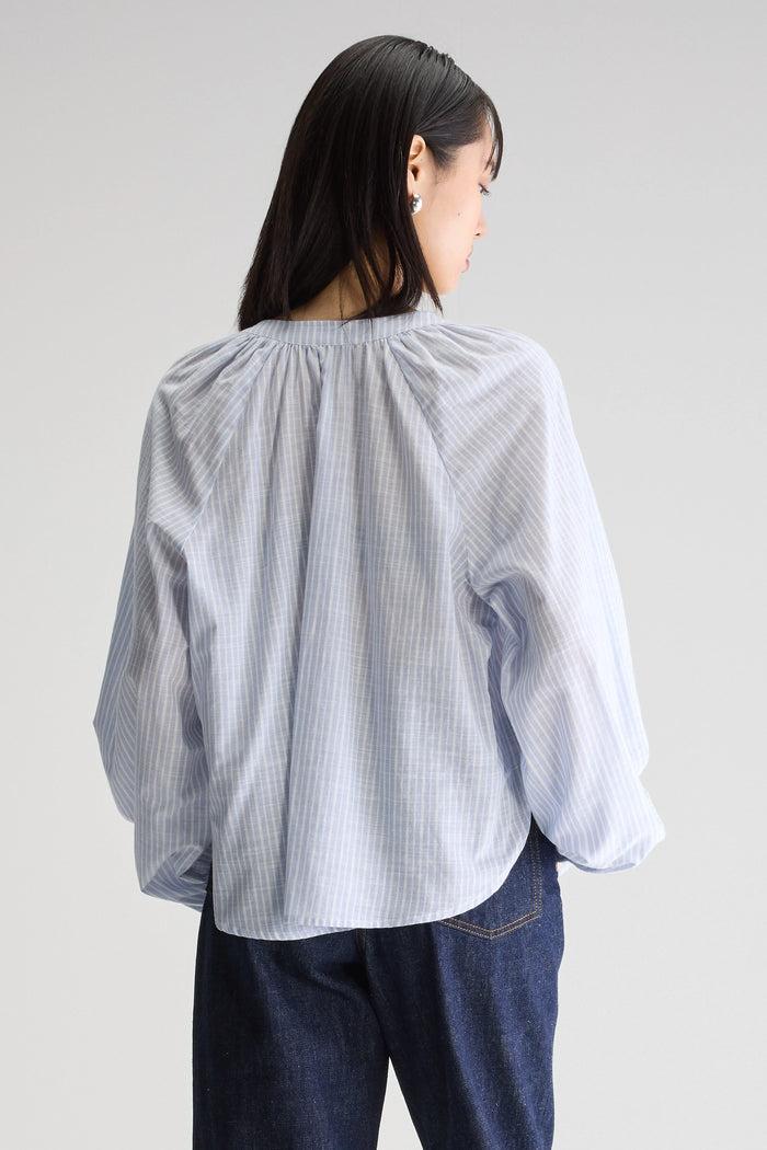 Bellerose Blouse Rayée à Col Tunisien Pour Femmes
