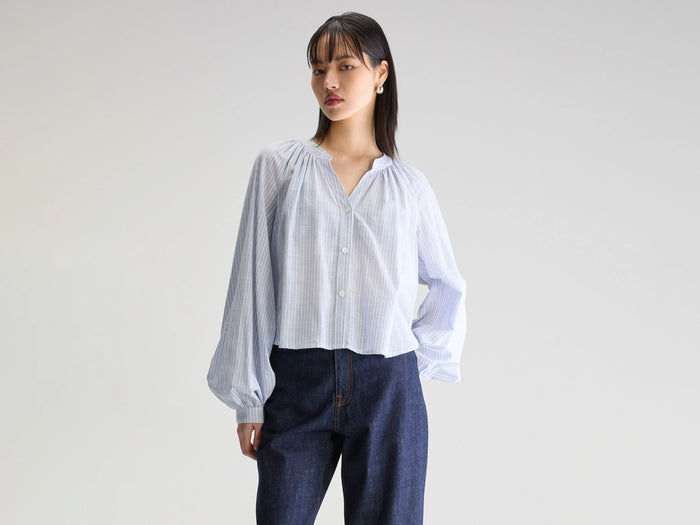 Bellerose Blouse rayée à col tunisien pour femmes