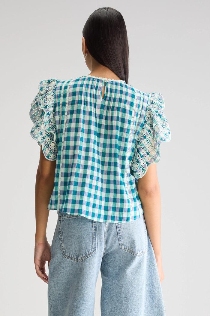 Bellerose Blouse Romantique À Carreaux Pour Femmes