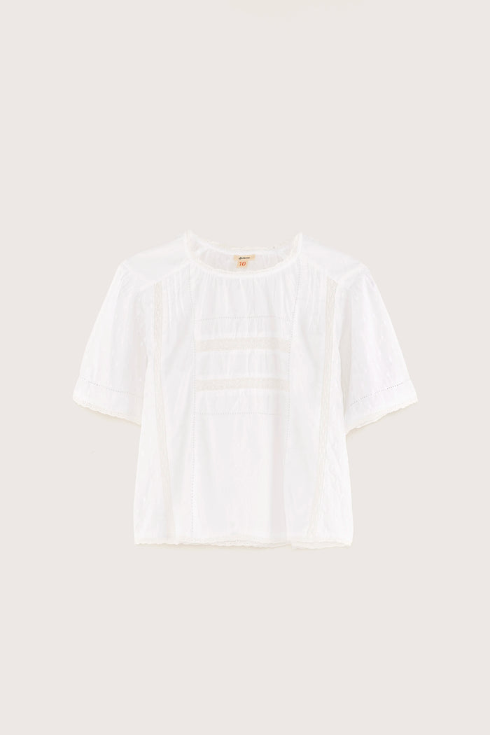 Bellerose Blouse Romantique Blanche Pour Filles