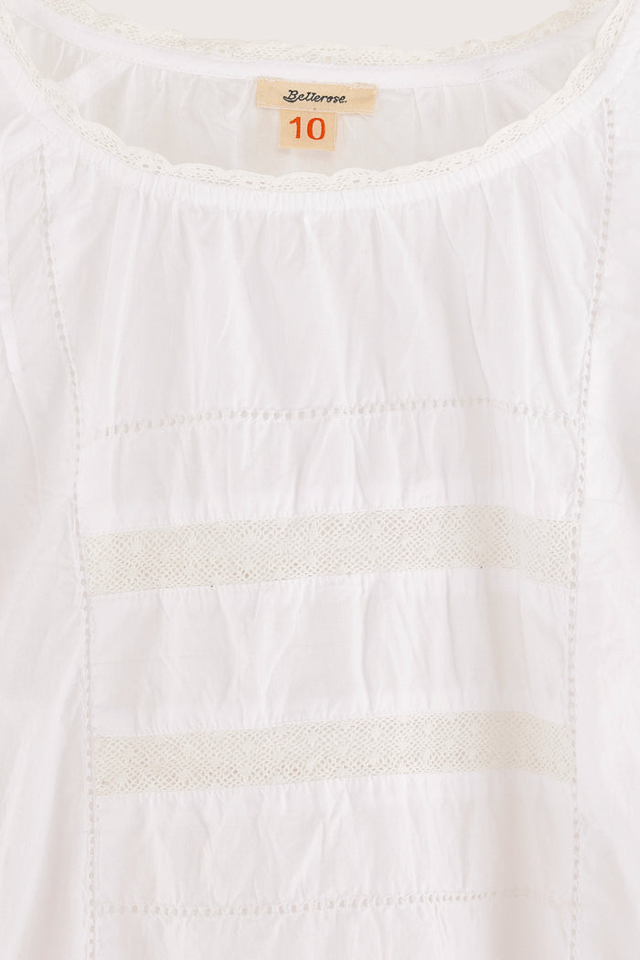 Bellerose Blouse Romantique Blanche Pour Filles