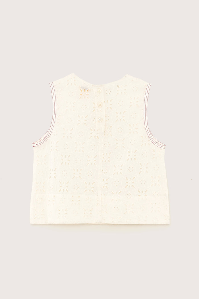 Bellerose Blouse Sans Manches Blanche Pour Filles