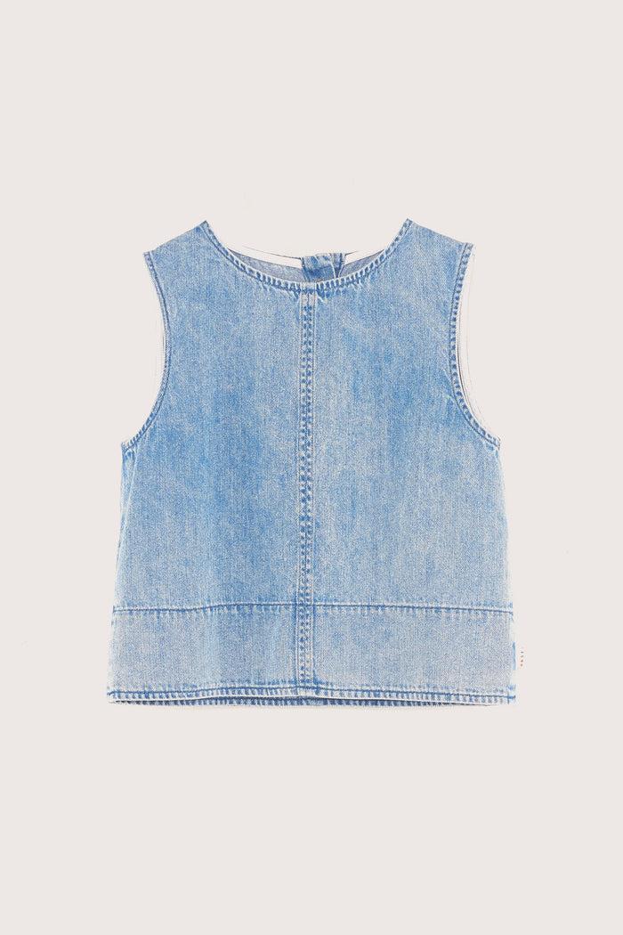 Bellerose Blouse Sans Manches Bleue Pour Filles