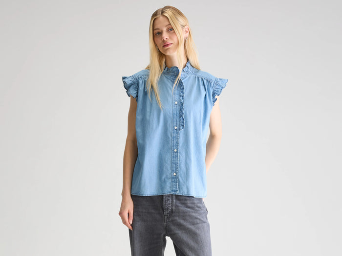 Bellerose Blouse Sans Manches En Denim Pour Femmes