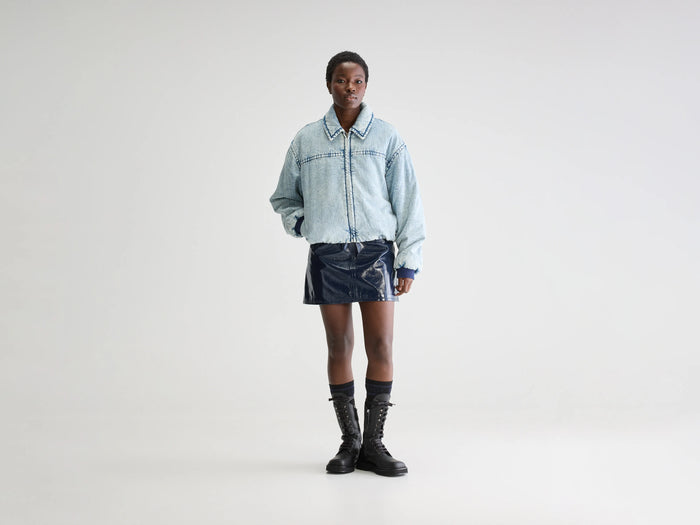 Bellerose Blouson bomber en denim bleu pour femmes