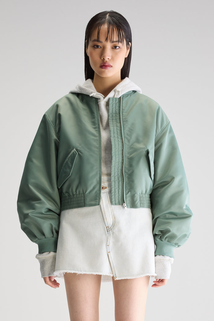 Bellerose Blouson Bomber Vert Pour Femmes